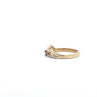 Imagine Designs Original Mountain Scene Ring w/ Yogo Sapphire-diamonds -14ky