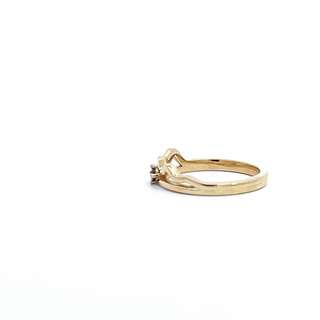 Imagine Original Mountain scene ring w/ Yogo sapphire - 14ky