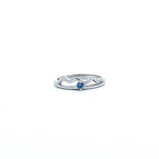 Imagine Original Mountain scene ring w/ Yogo sapphire - 14kw