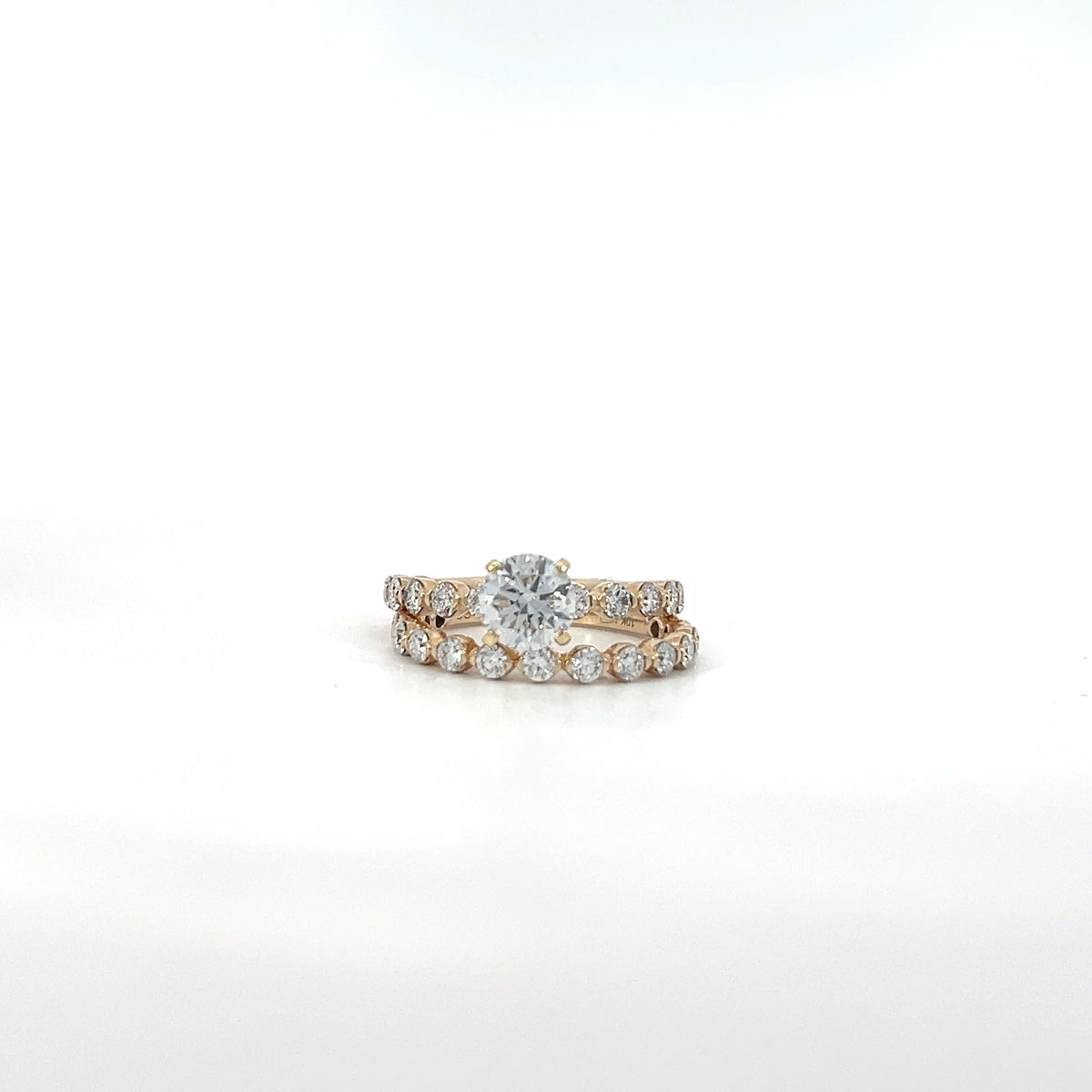 Special Buy! 2 Carat Bridal Set - Lab diamonds 10ky- 1ct center