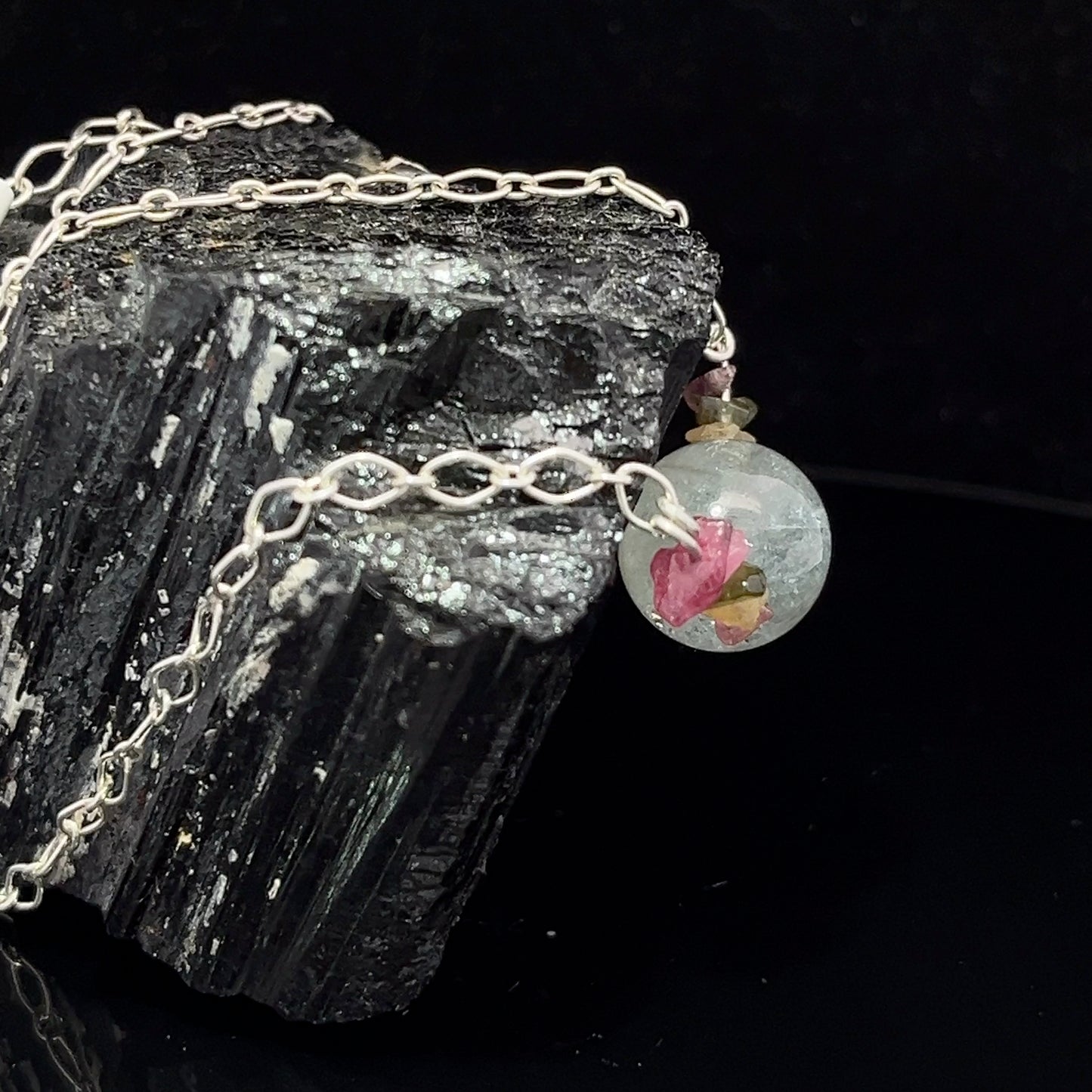 Handmade Aquamarine & Tourmaline Necklace