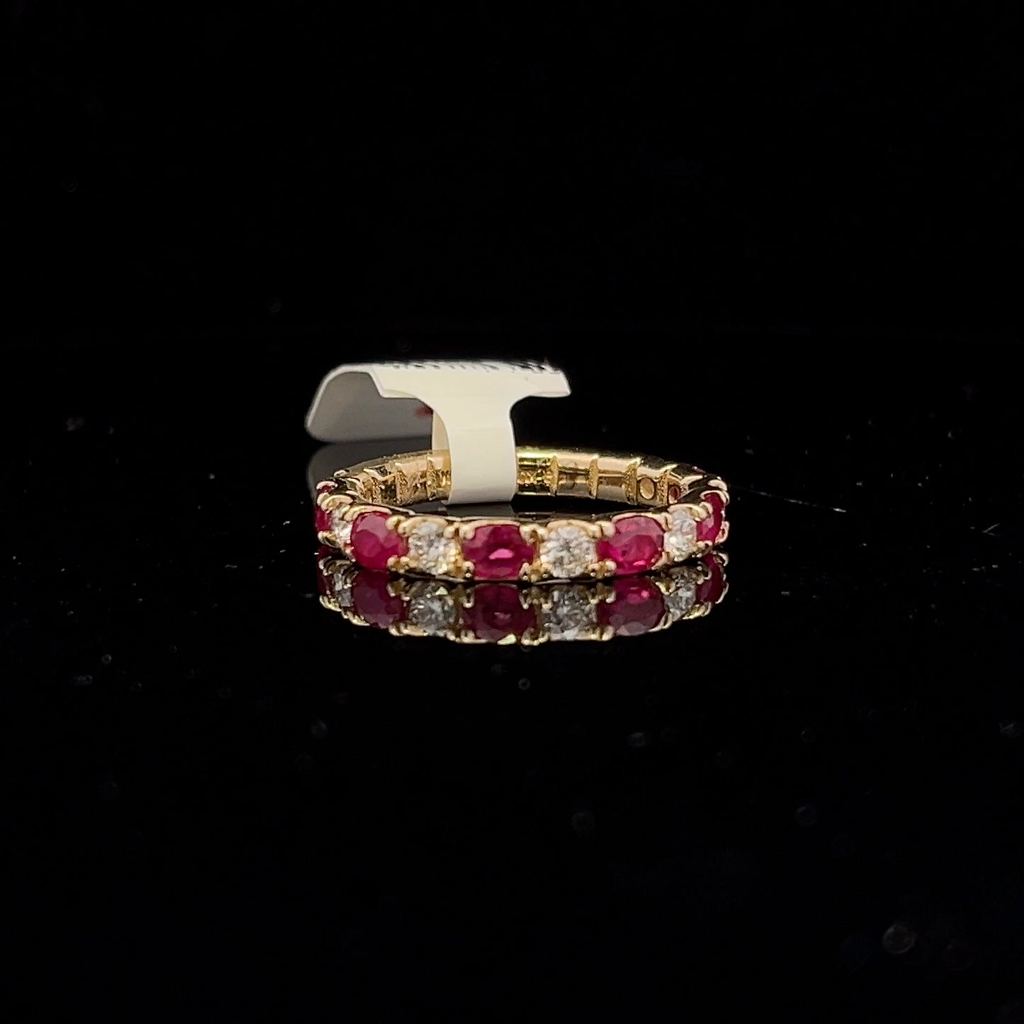 Ruby & Diamond Band- 14k Yellow Gold- 1.5carat rubies/.42ct diamonds