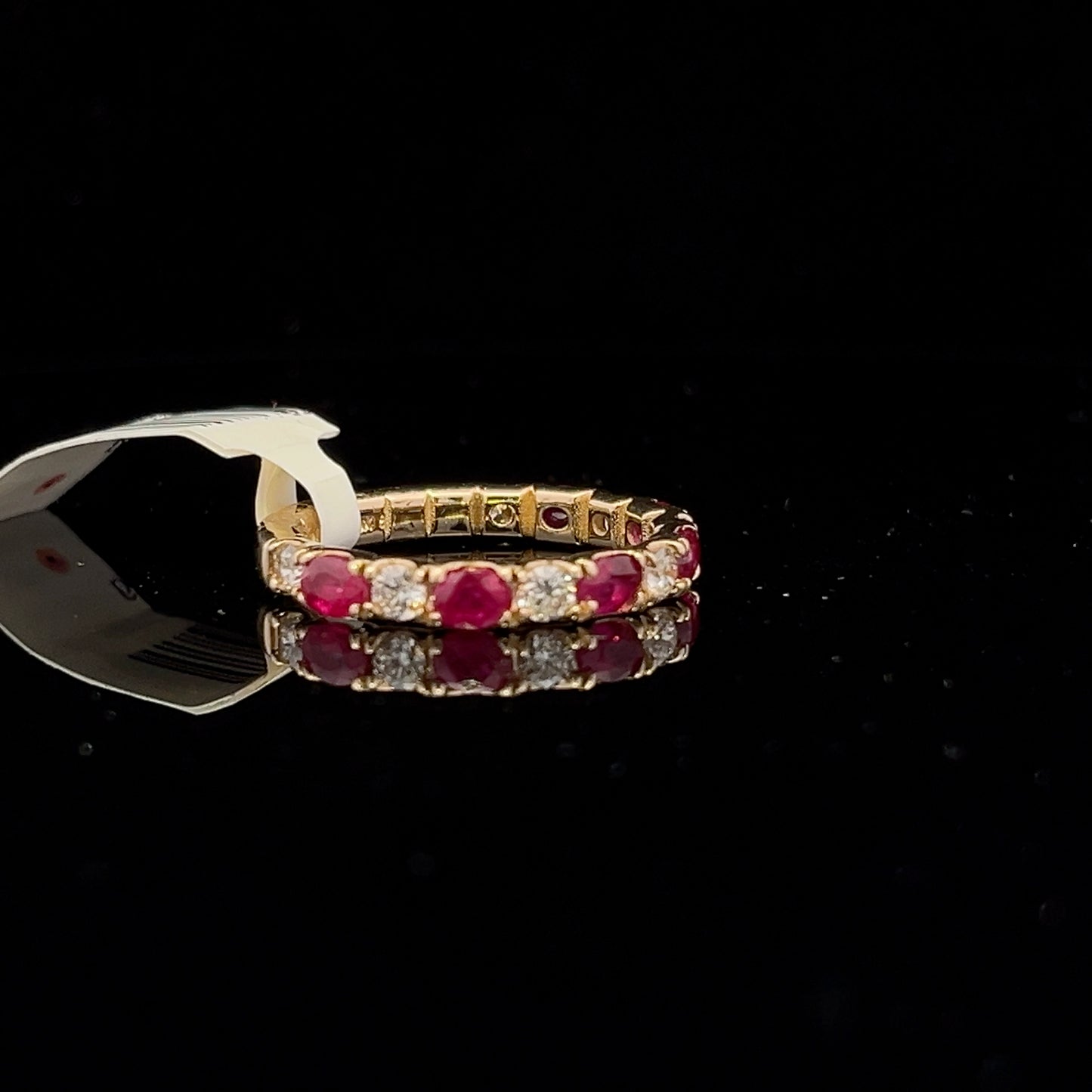 Ruby & Diamond Band- 14k Yellow Gold- 1.5carat rubies/.42ct diamonds