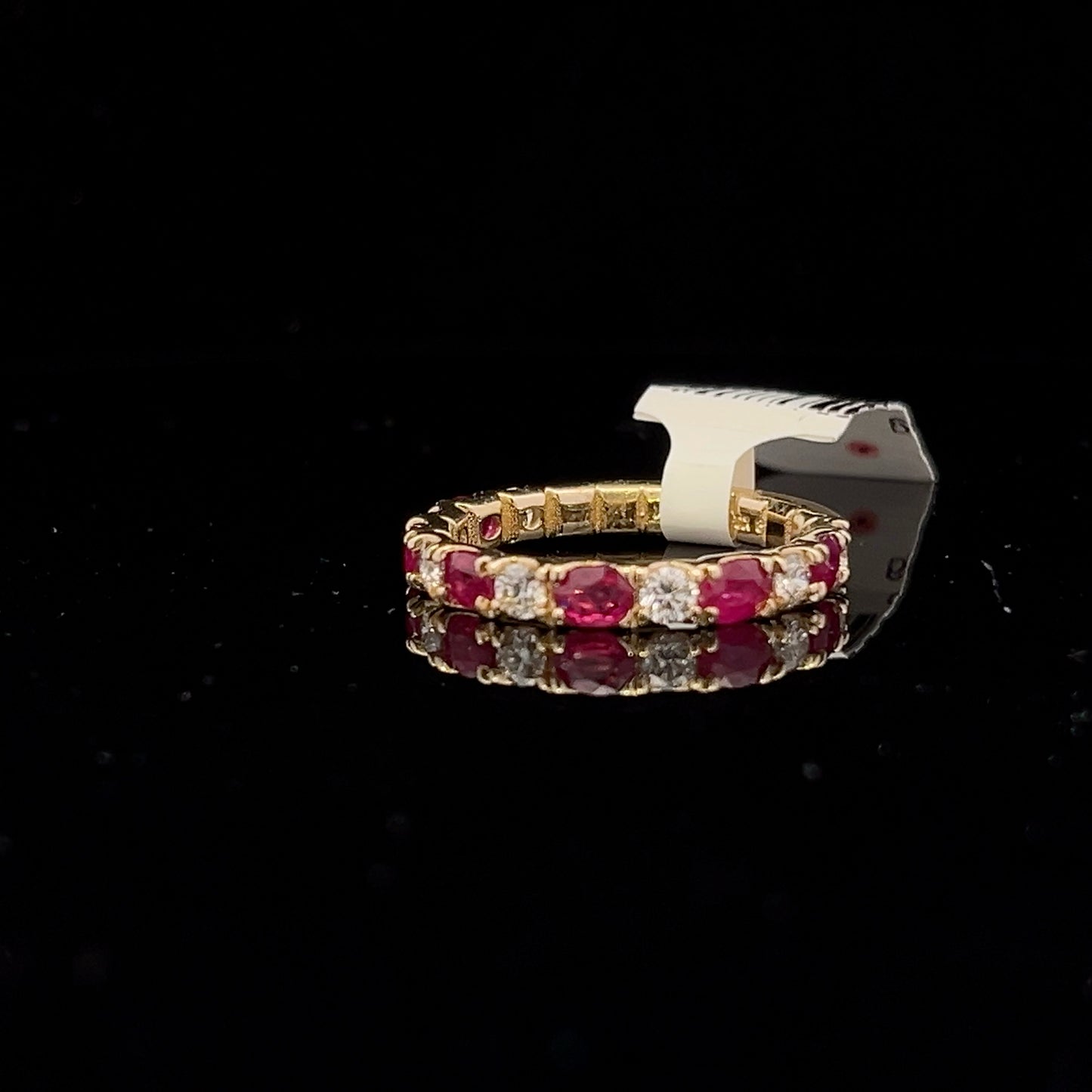 Ruby & Diamond Band- 14k Yellow Gold- 1.5carat rubies/.42ct diamonds