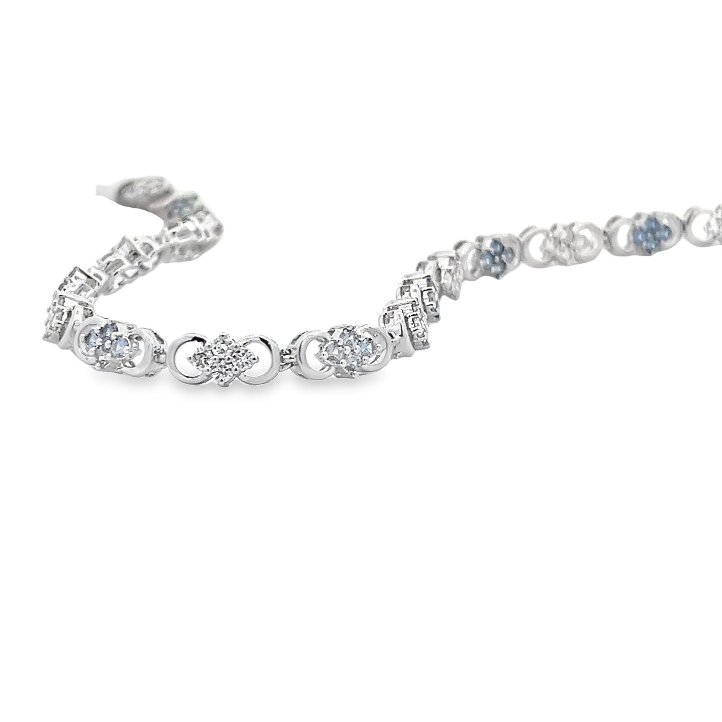 .83ct Yogo & .72ct Diamond Bracelet - 14k White Gold