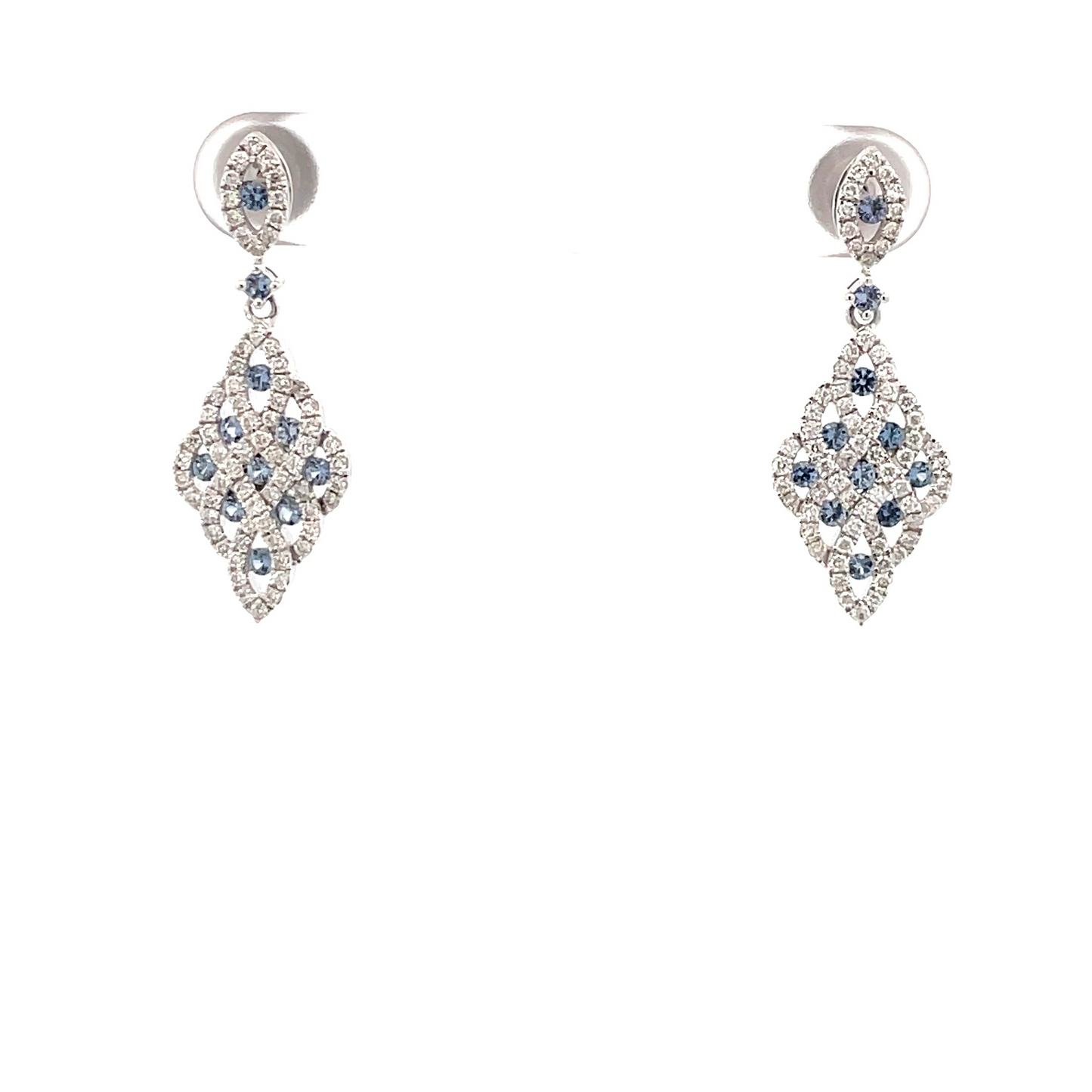 14kw .51cttw Yogo/.60cttw diamond drop earrings