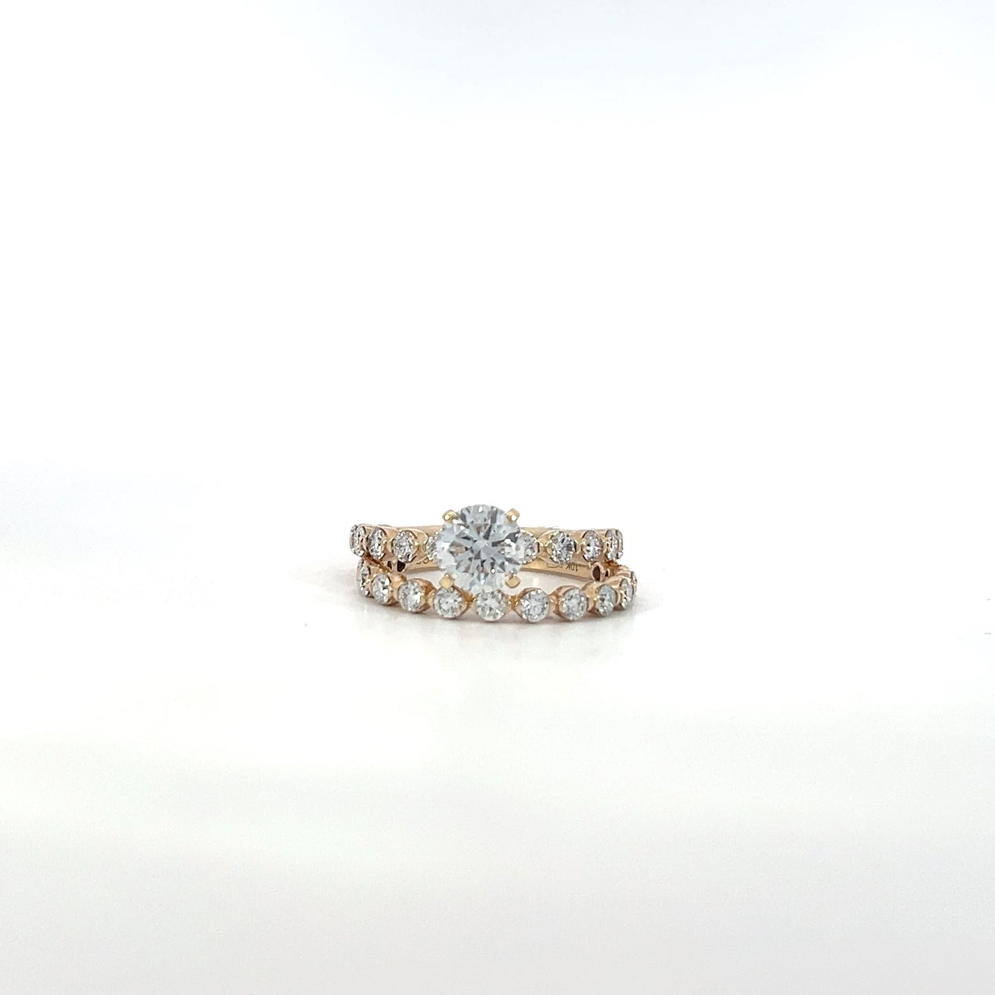 Special Buy! 2 Carat Bridal Set - Lab diamonds 10ky- 1ct center