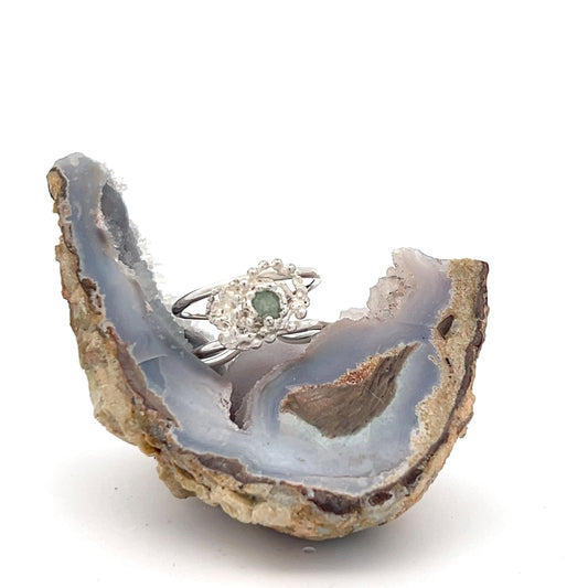 MT sapphire- 1/2 ct. cuff ring - .925