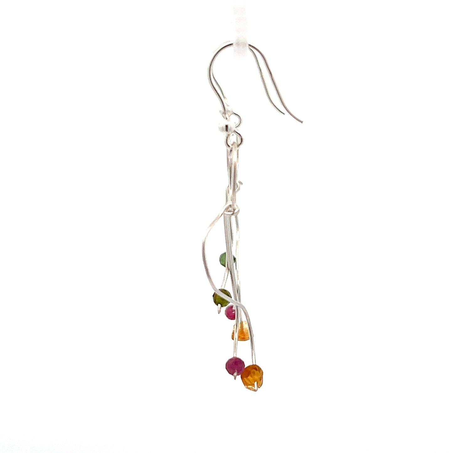 Tourmaline Bead Chandelier Earrings