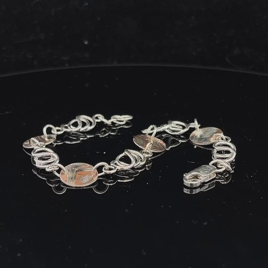 Fusion Link Bracelet- Sterling Silver & Mokume-Gane